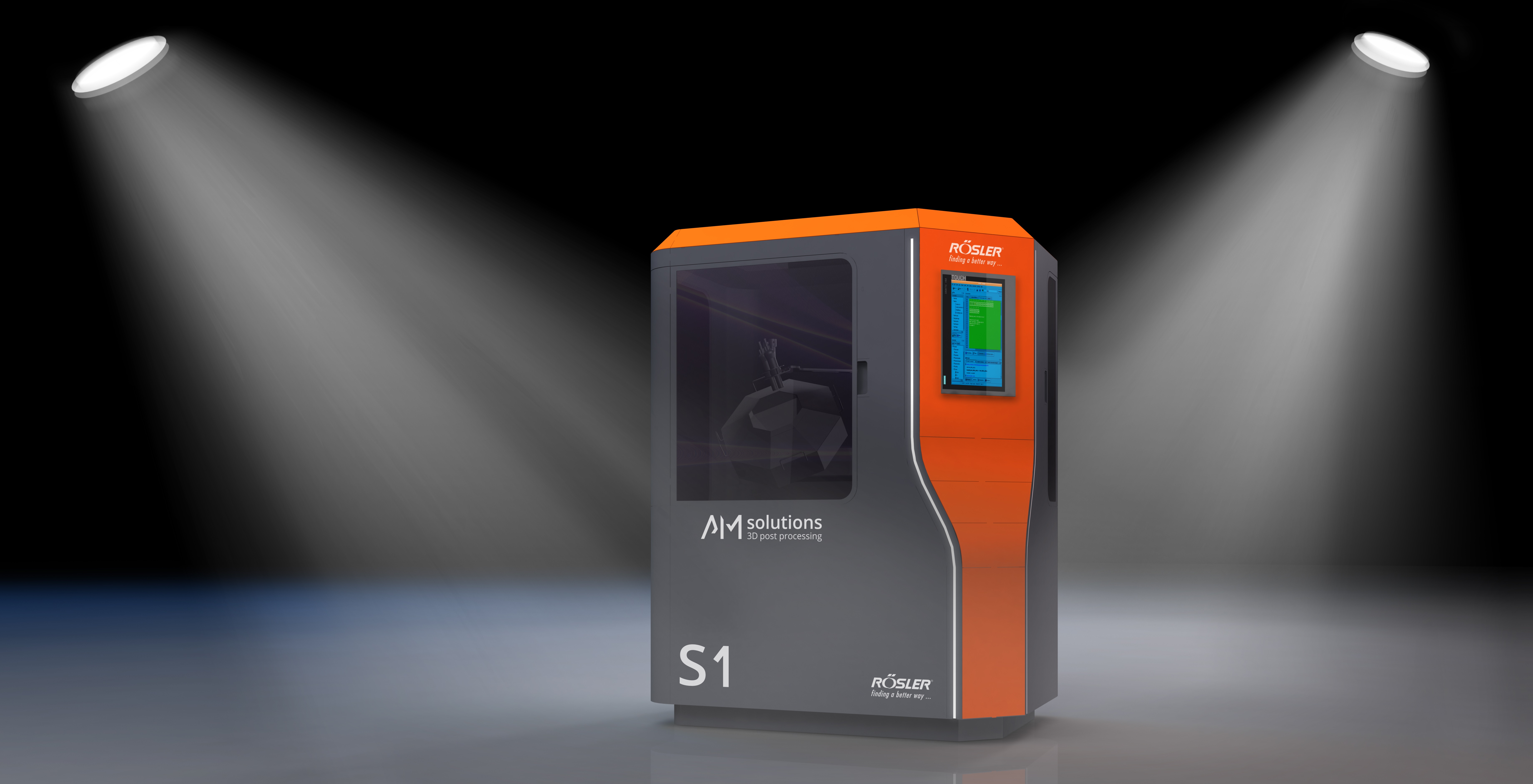 Système de post-traitement S1 d’AM Solutions, groupe Rösler