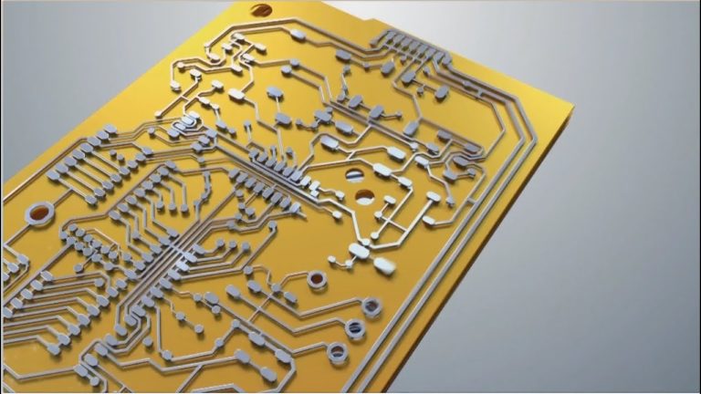 Printed electronic circuit, illustration from the feature