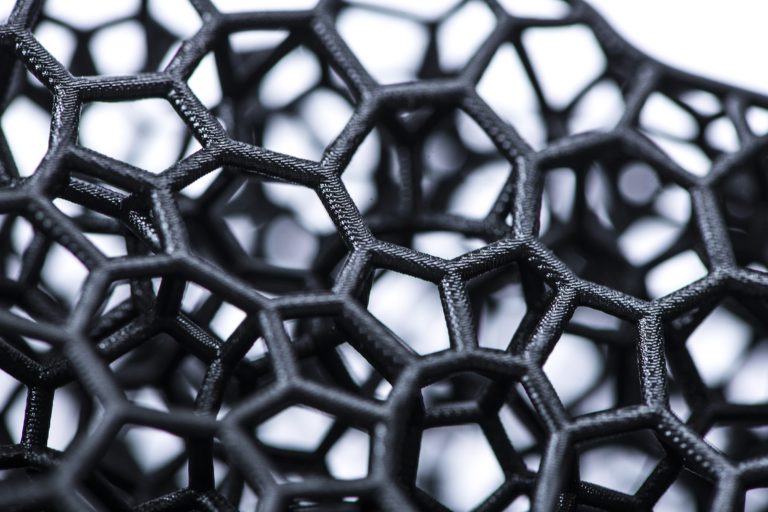 Open lattice structure illustrating additive manufacturing in R&D