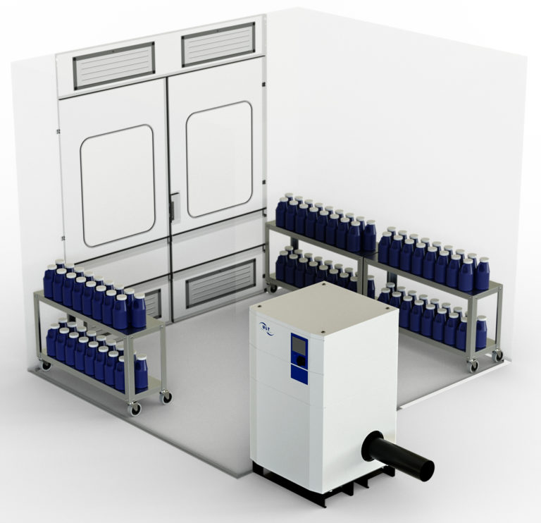 Illustration of a ULT industrial air-treatment installation