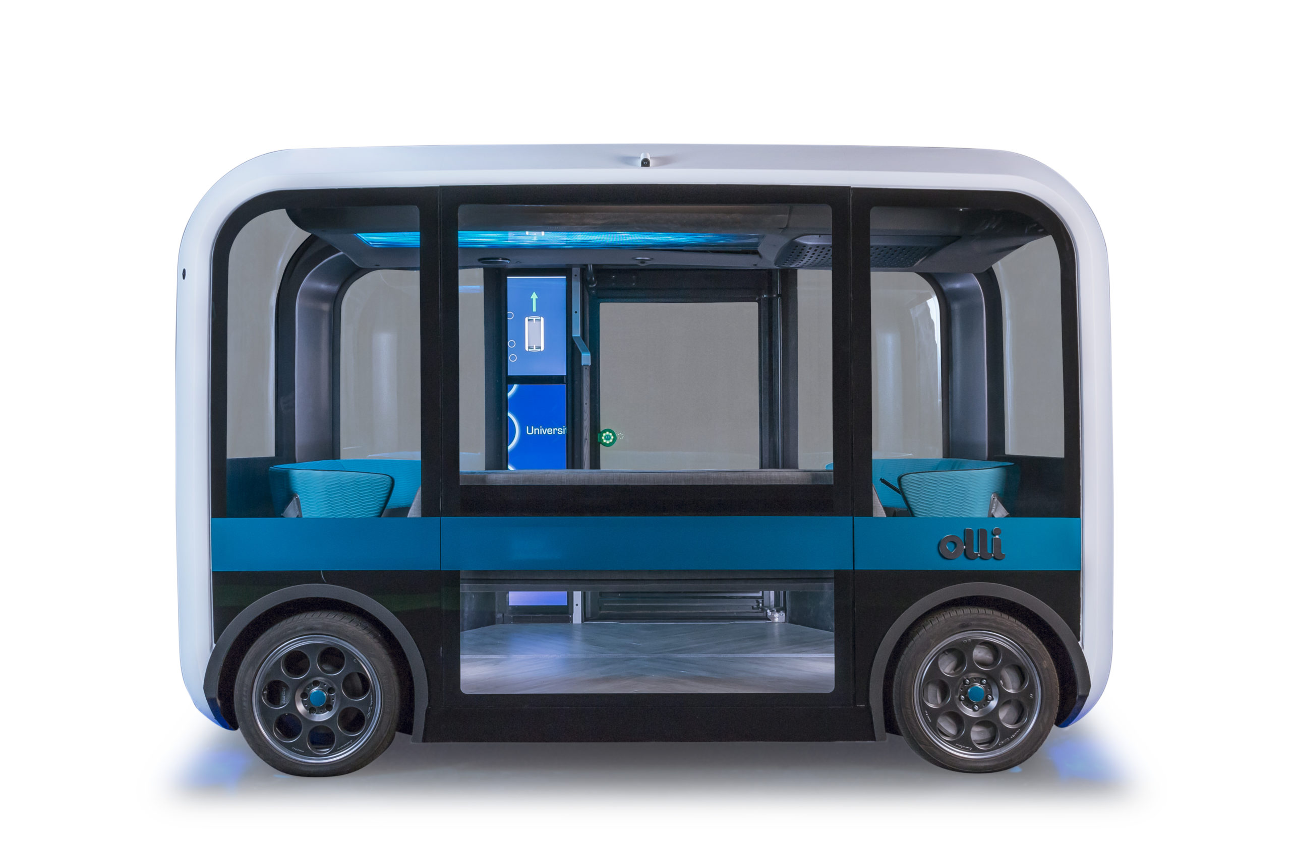 Olli electric shuttle presented by SABIC