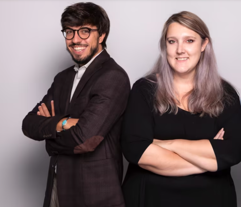 F3nice cofounders Matteo Vanazzi on the left and Luisa Elena Mondora on the right