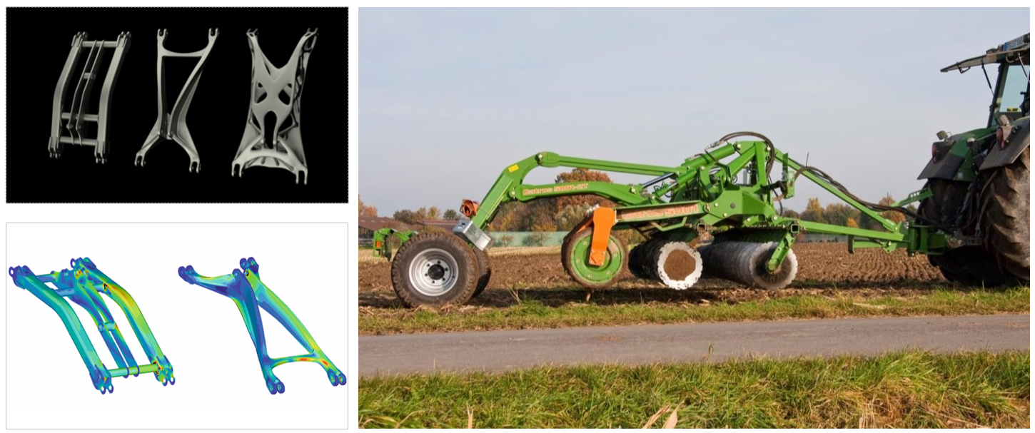 Conception d’un bras oscillant pour une machine agricole Amazone