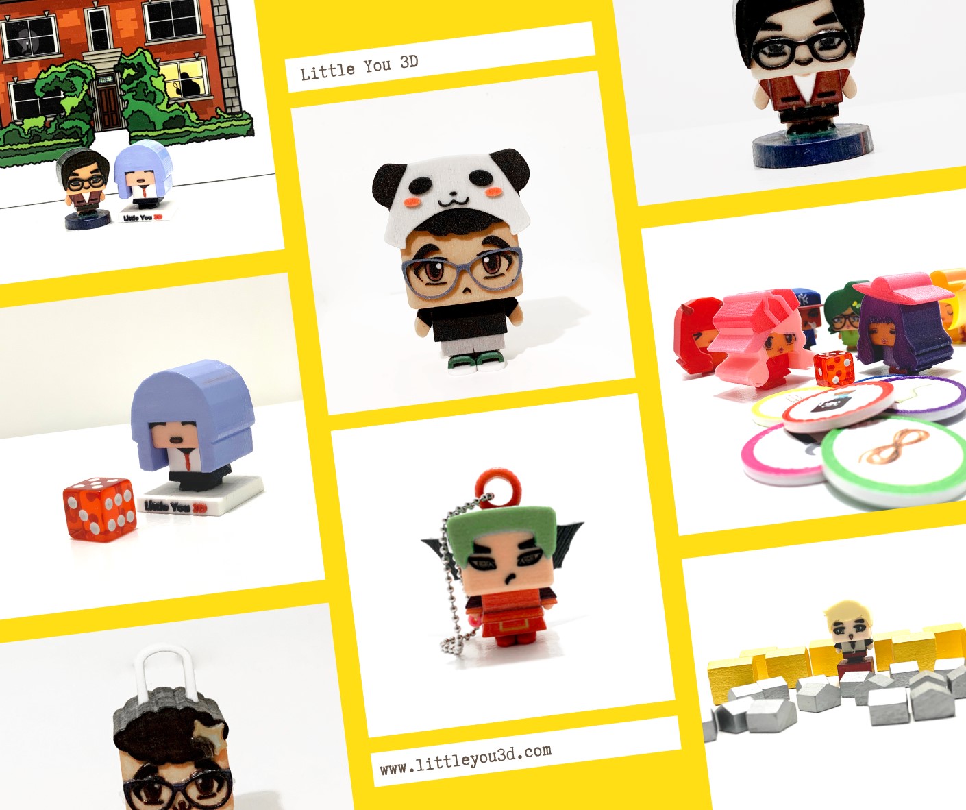 Examples of customizable Little You figures.