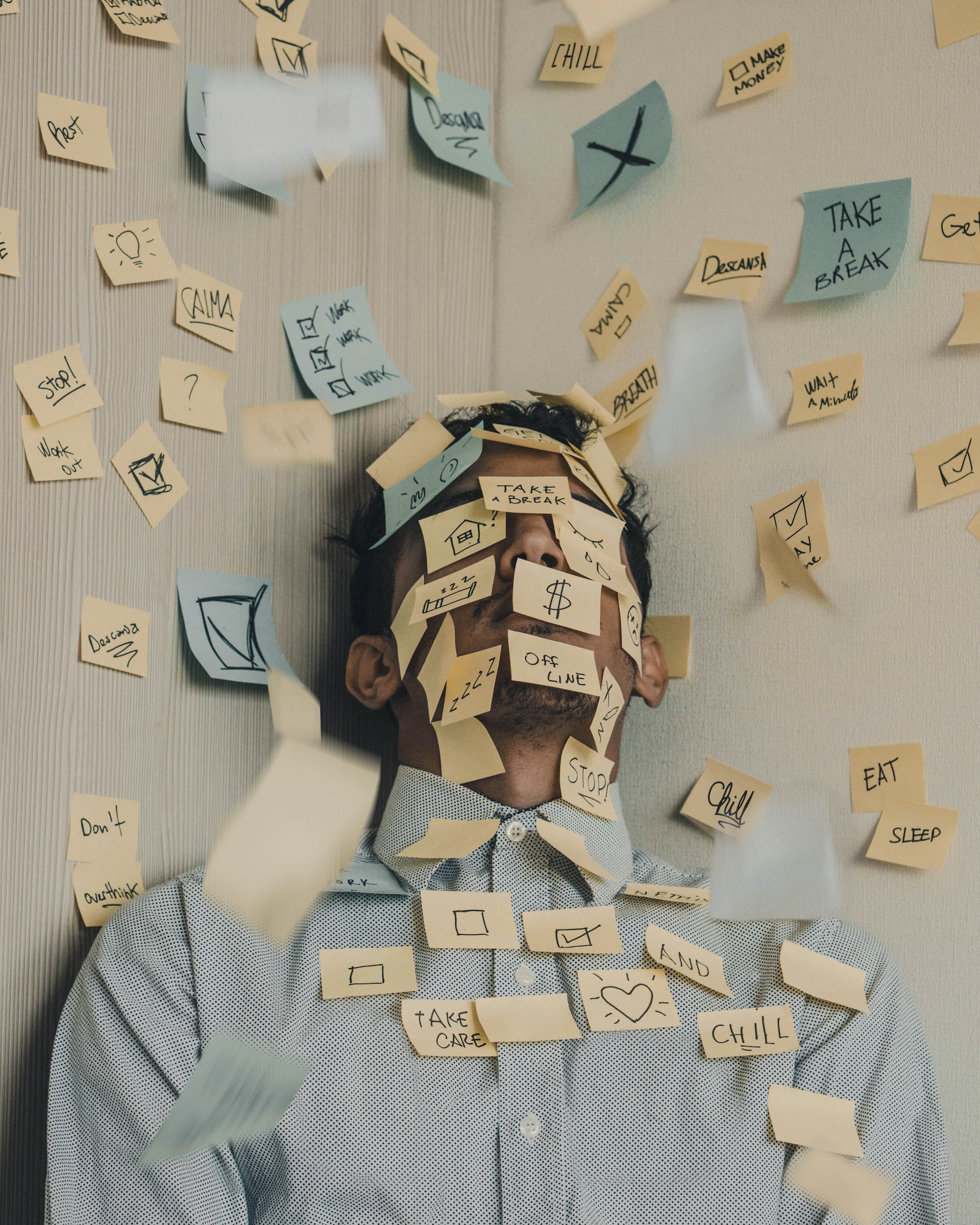 Illustration of workplace pressures, not a photograph of an interview participant