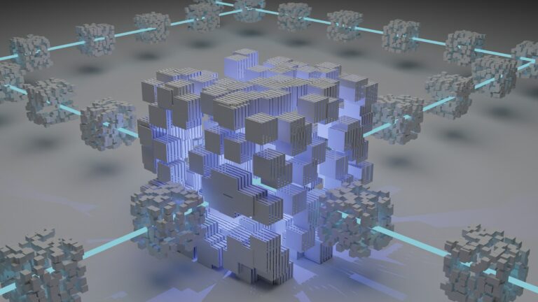 Illustration d’un réseau de blocs reliés