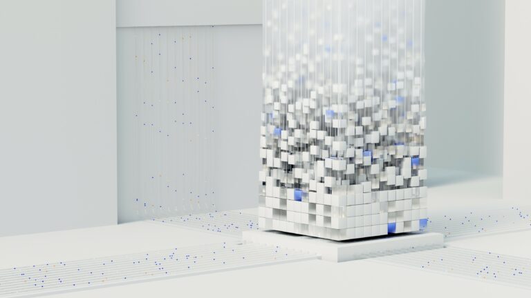 Composition abstraite illustrant le thème de l’intelligence artificielle