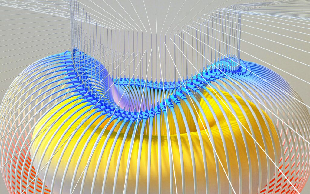 Abstract visualization of shapes and digital paths — Google DeepMind, Unsplash