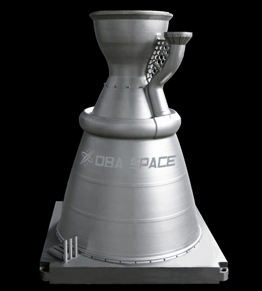 Combustion chamber printed on a Farsoon FS621M — Deep Blue Aerospace