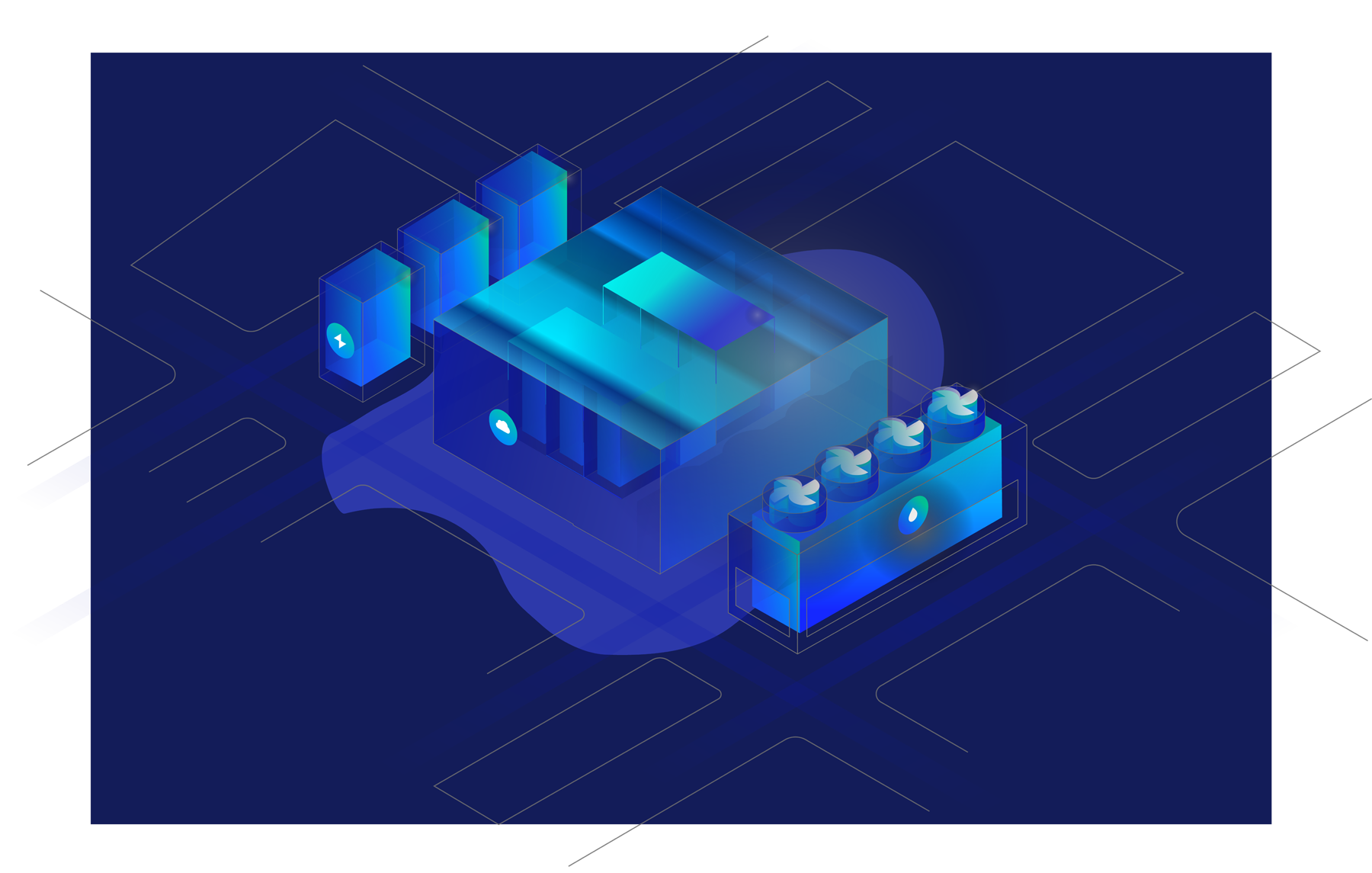 Illustration of an ECL modular data centre