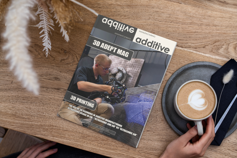 July/August 2024 issue of 3D ADEPT Mag on a table