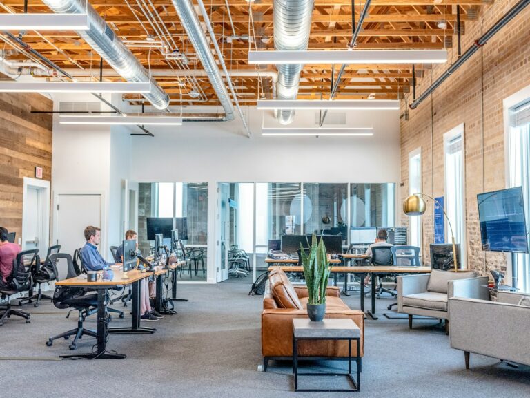 Shared workspace illustrating entrepreneurship