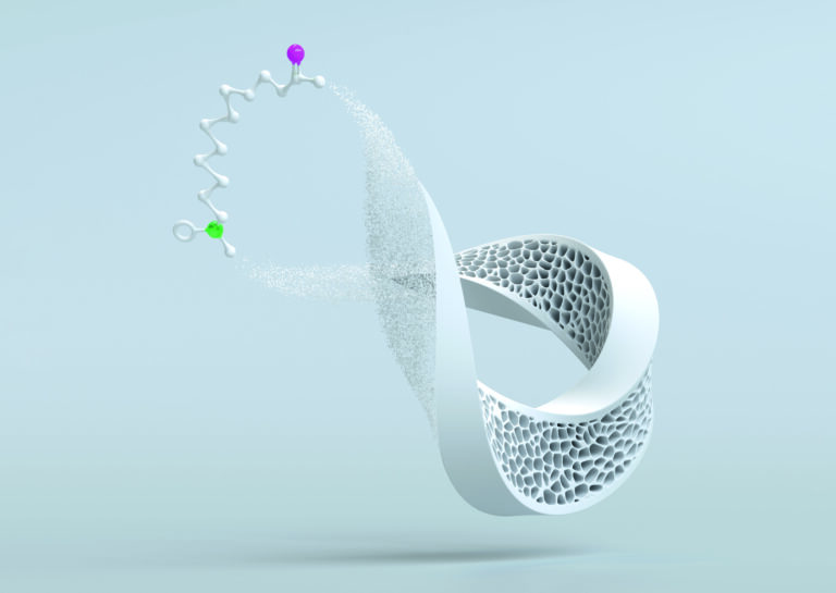 Illustration de la gamme de poudres INFINAM eCO PA12 d’Evonik