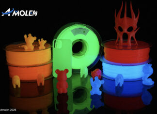Amolen’s TPU Filaments are now available in dark and transparent materials