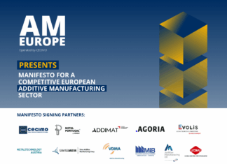 CECIMO joins forces with 10 associations to launch the Manifesto for a Competitive European Additive Manufacturing (AM) Sector