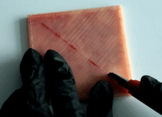 PRIM3D and Lynxter enhance medical training with silicone 3D printing Part that is cut for medical training