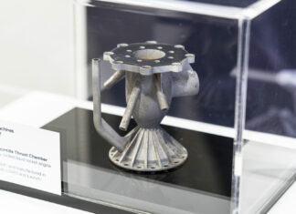 Space Machines Company produces “Australia’s first” bimetal 3D printed rocket thruster A thruster on a table