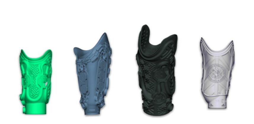 Different heights of prostheses