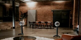 3D printed speakers in a living room