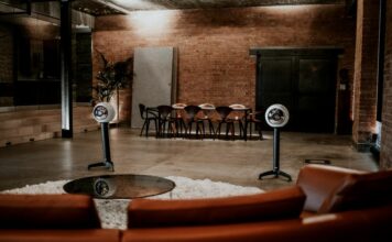 3D printed speakers in a living room