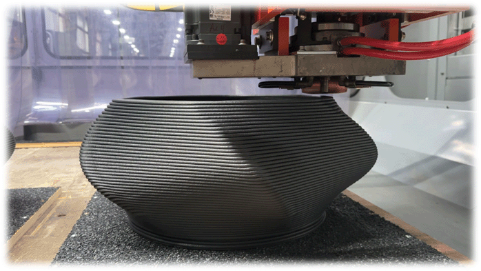 compression_wheel_3 3D printed part being produced by a 3D printer