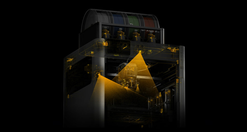 Visualisation of the monitoring process of a 3D printer