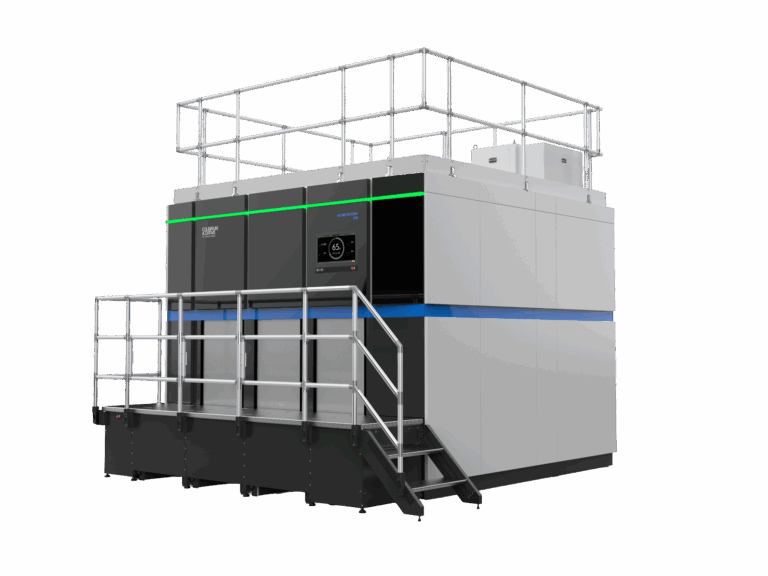 Plateforme Colibrium Additive M Line avec passerelle d’accès.