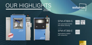 Solukon teases Formnext visitors with a special anniversary package Image featuring 2 automated depowdering machines