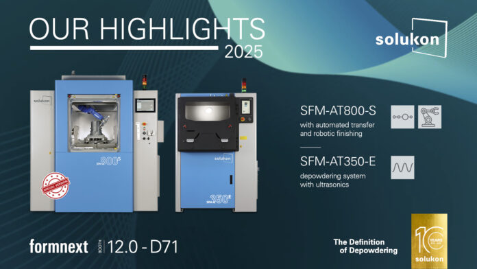 NEWs-Banner_Formnext 2025_E Image featuring 2 automated depowdering machines
