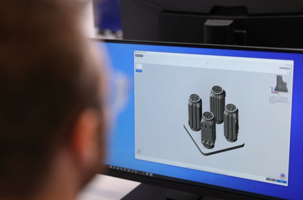 Engineer working on a PC