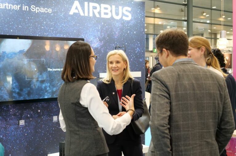 4 people networking at an event