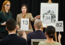 People at an auction