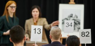 People at an auction