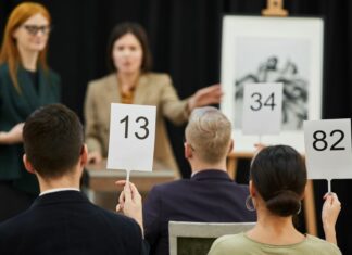 People at an auction