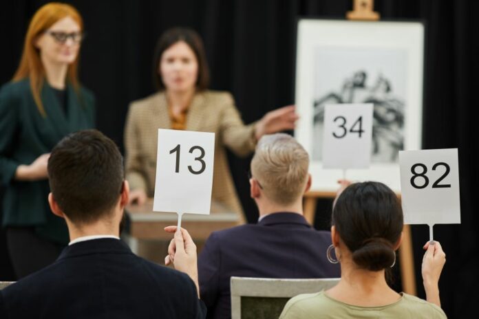 People at an auction