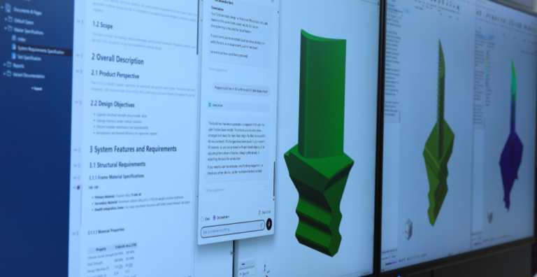Écran de conception et de simulation présenté par Siemens