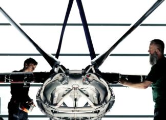 With this technology, the number of parts in a fuselage can be reduced by at least a factor of 100, replacing traditional riveted machine parts with organic, interwoven structures.