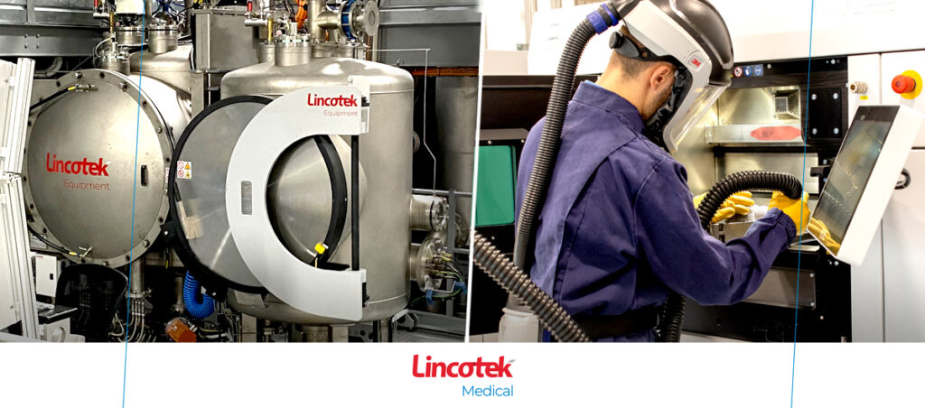 Man working on an industrial 3D printer