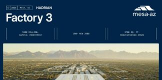 Rendering of Hadrian's Announced Facility in Mesa, AZ.