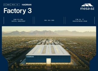 Rendering of Hadrian's Announced Facility in Mesa, AZ.