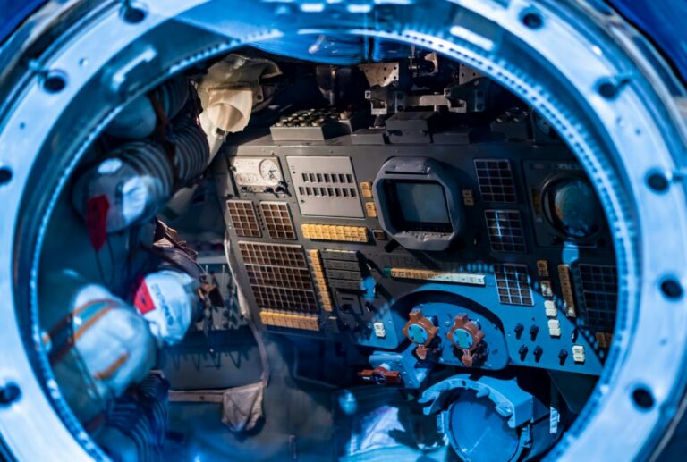 Illustrative image of equipment inside a spacecraft