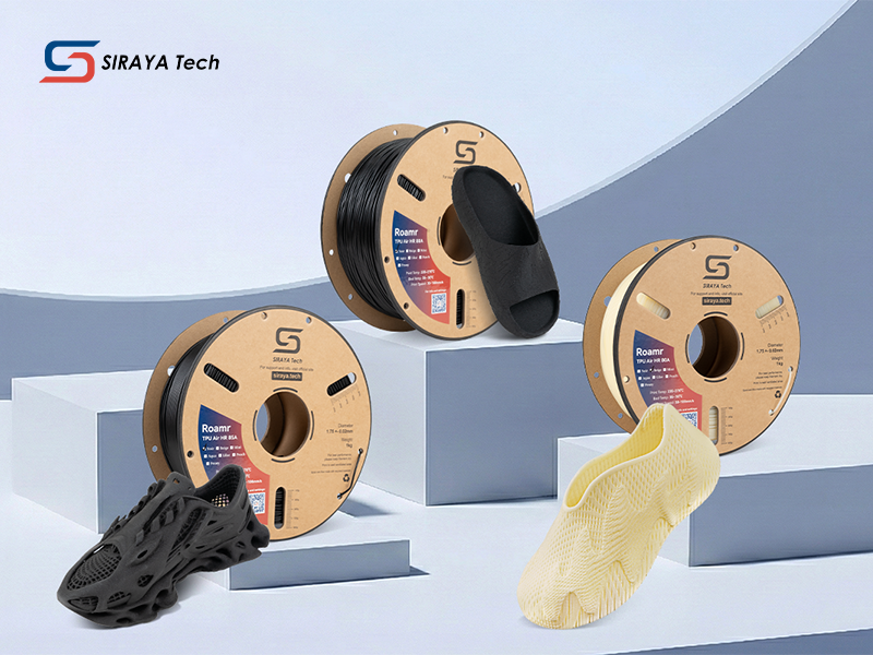 Bobines de filament Roamr avec chaussures imprimées noires et beiges
