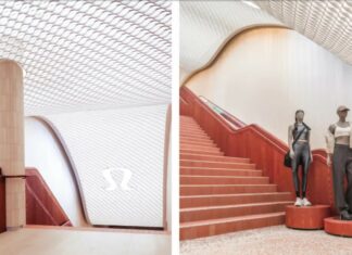 lululemon transforme ses magasins avec les plafonds et les devantures imprimés en 3D d’Aectual 3D printed ceilings