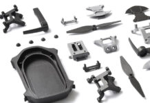 A range of parts that were 3D printed using Shapeways’ existing online platform. Image via Shapeways.