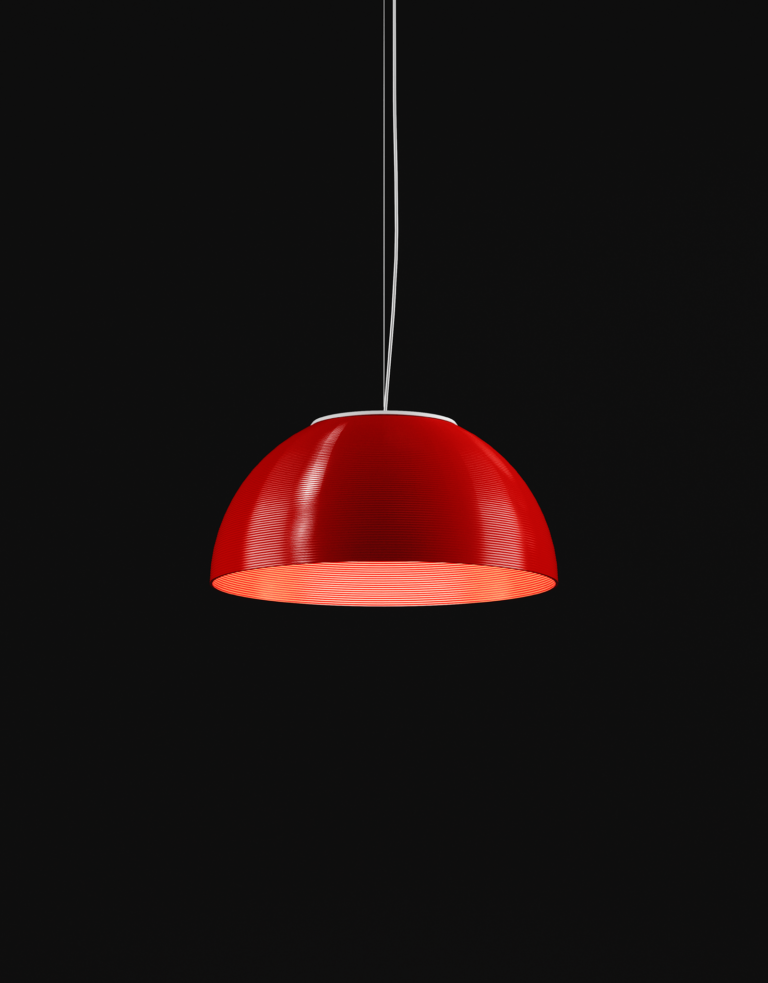 Red architectural luminaire