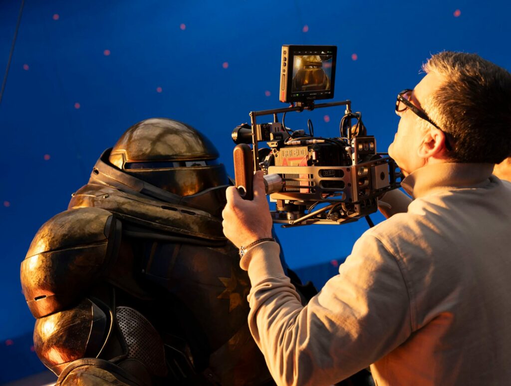Armure du Hammer of Boravia sur le tournage