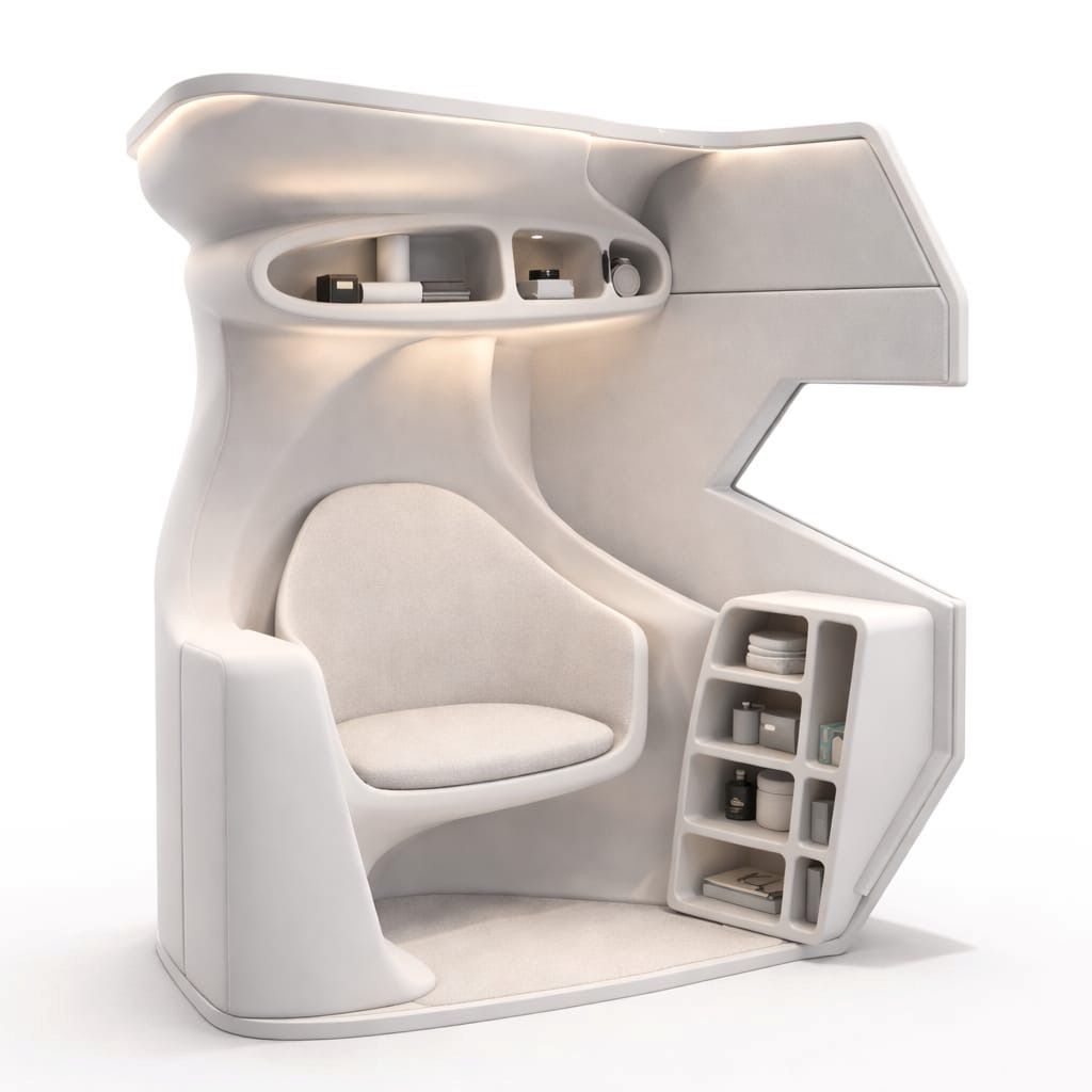 Final part of the large chair, designed for a boat