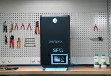 SLS post-processing solution in a workshop