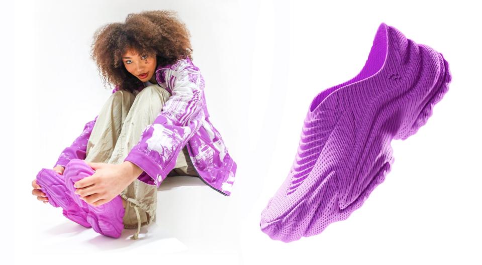 Model showing a 3D printed shoe from Zellerfeld