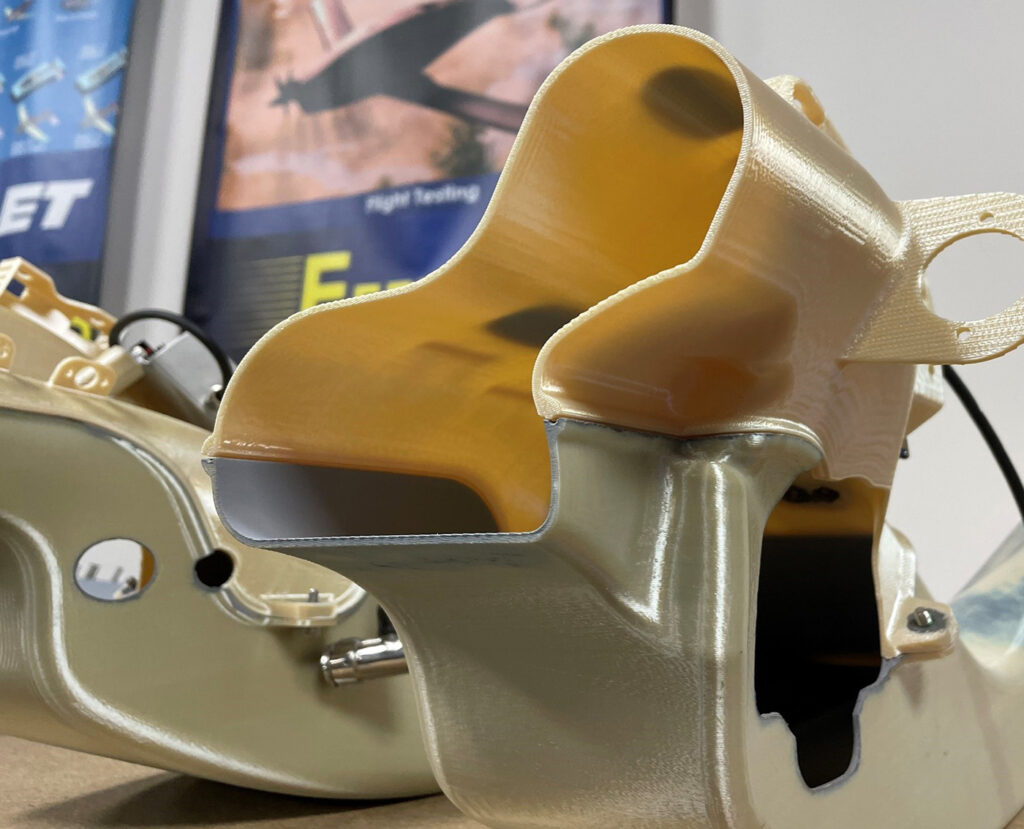 An AM inlet air duct for a small UAS platform (Courtesy GA-ASI)